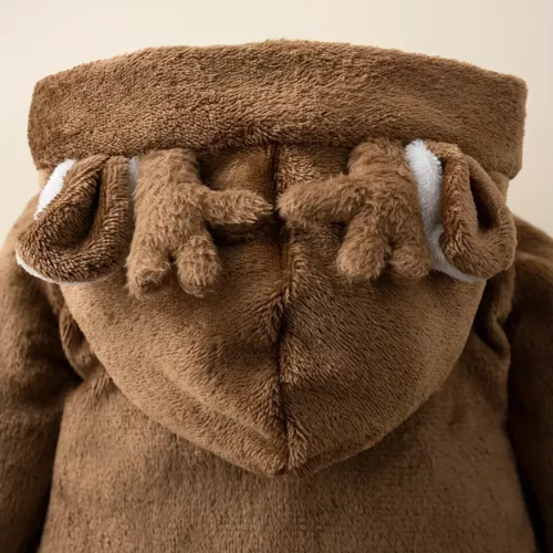 Barboteuse bébé à capuche avec oreilles 3D – motif animal doux et ludique