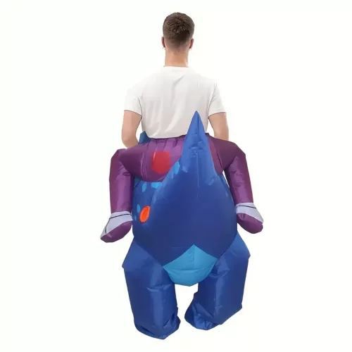 Costume dinosaure gonflable avec lunettes de soleil Bleues – effet garanti