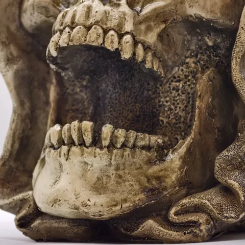 Figurine crâne faucheuse en résine – déco macabre pour Halloween ou gothique