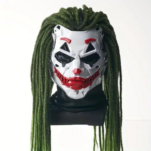 Masque clown maléfique réaliste pour Halloween – visage rieur terrifiant
