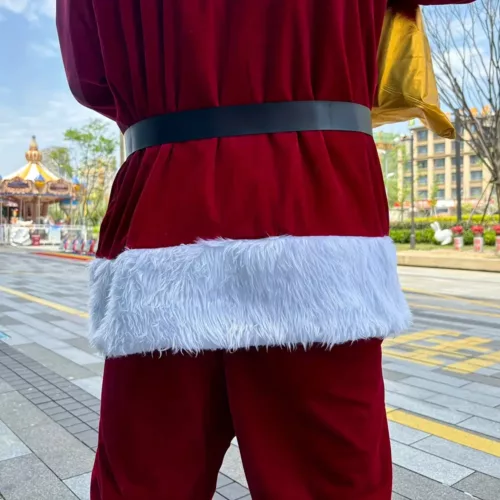 Déguisement Père Noël adulte complet – manteau, pantalon, ceinture et bonnet
