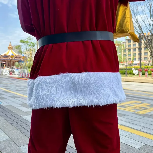 Déguisement Père Noël adulte complet – manteau, pantalon, ceinture et bonnet