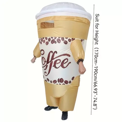 Costume gonflable tasse à café drôle – déguisement USB original Halloween