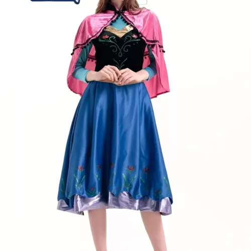 Déguisement princesse Anna fille – cape et jupe cosplay pour anniversaire