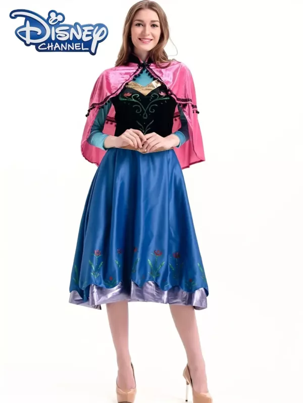 Déguisement princesse Anna fille – cape et jupe cosplay pour anniversaire