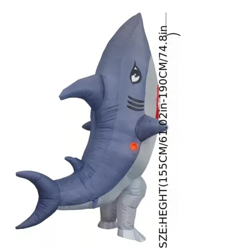 Costume gonflable requin style anime pour adulte – déguisement original et fun