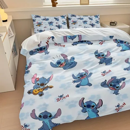 Parure de lit motif anime en polyester doux – housse de couette 2 ou 3 pièces