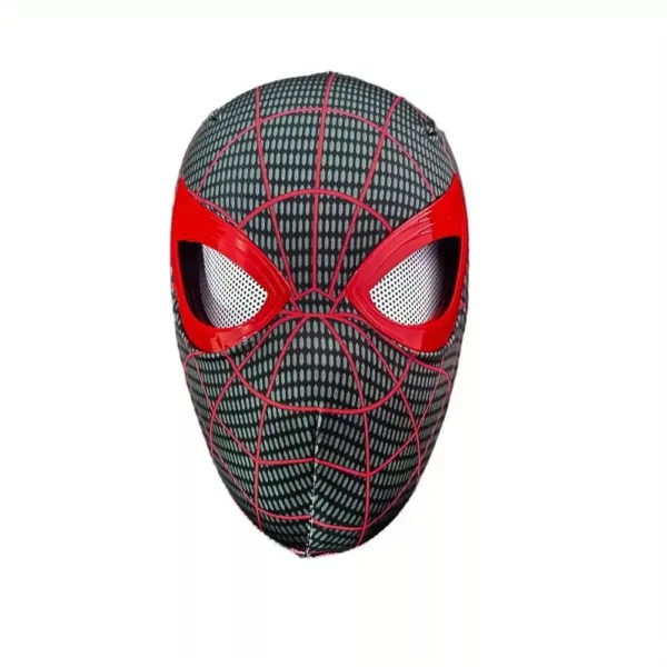 Masque Spider-Man Miles Morales avec yeux mobiles lumineux – Cosplay Halloween