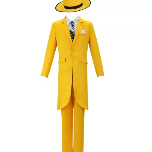 Costume homme style années 90 – ensemble déguisement jaune 5 pièces Halloween