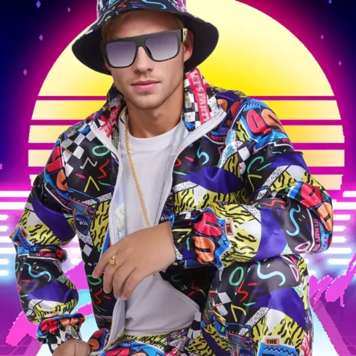 Lot de 6 costumes rétro années 80 pour homme – style hip-hop et survêtement