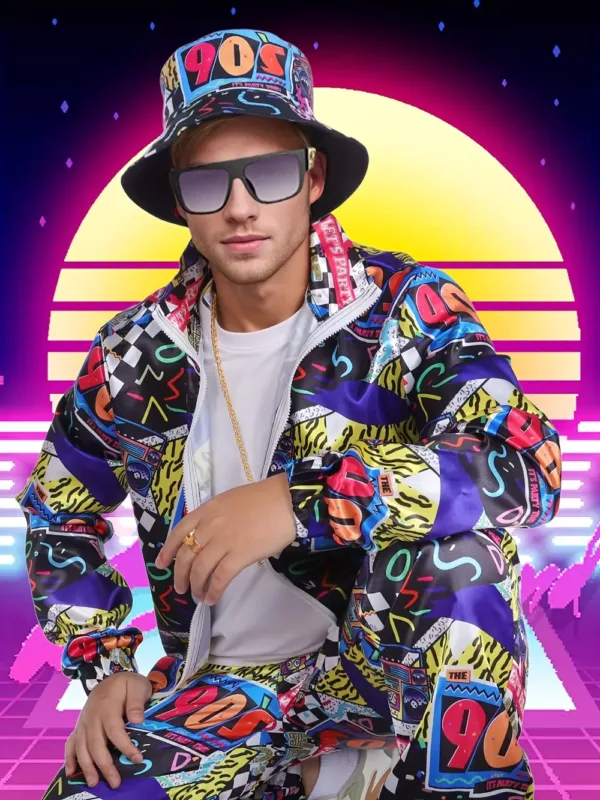 Lot de 6 costumes rétro années 80 pour homme – style hip-hop et survêtement