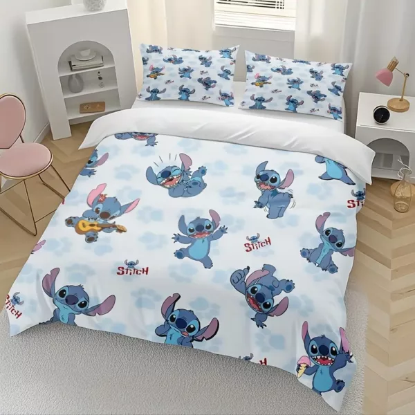 Parure de lit motif anime en polyester doux – housse de couette 2 ou 3 pièces