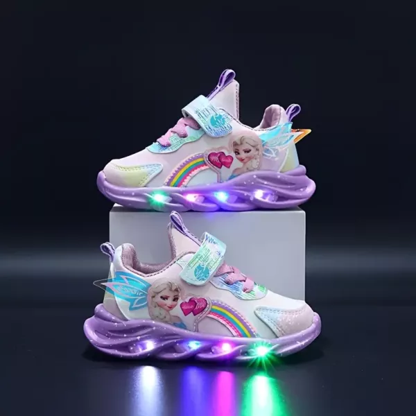 Baskets lumineuses fille – chaussures sport princesse pour bébé et tout-petit