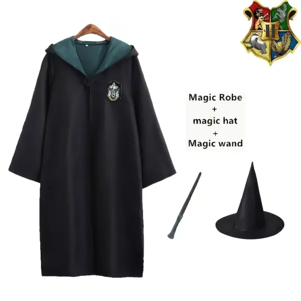 Déguisement sorcier adulte Harry Potter – robe, baguette, chapeau et accessoires