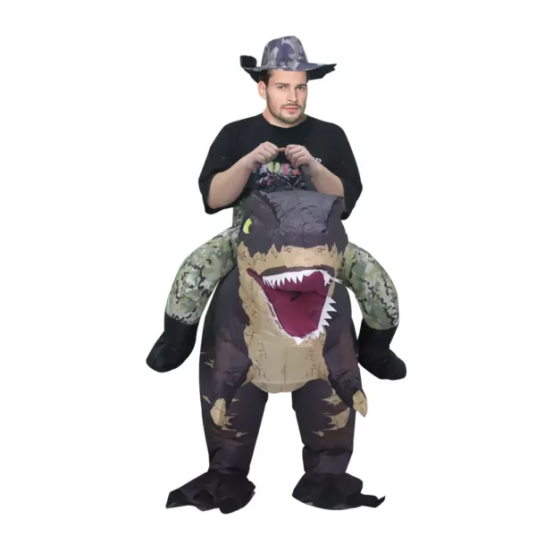 Costume gonflable dinosaure adulte – déguisement drôle et original pour fête