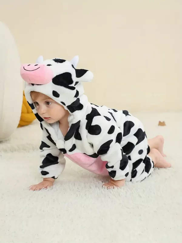 Combinaison déguisement bébé animal mignon avec capuche – douce et confortable