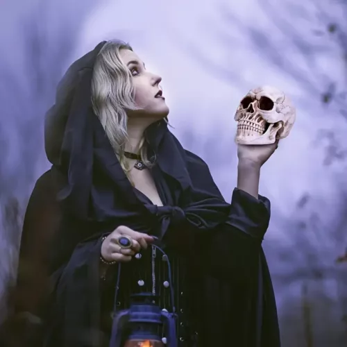Crâne décoratif en résine – accessoire d’Halloween et fête des Morts