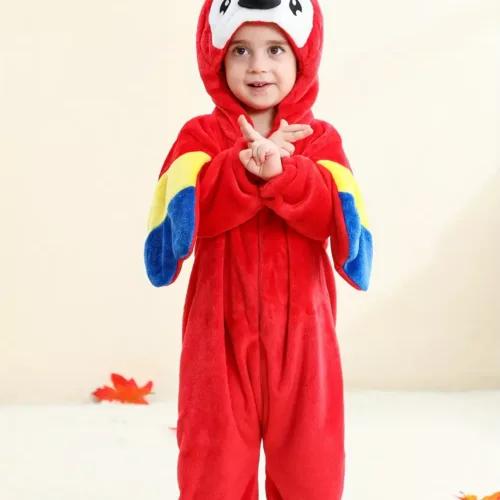 Combinaison bébé à capuche motif animal – tenue d'extérieur mi-saison enfant
