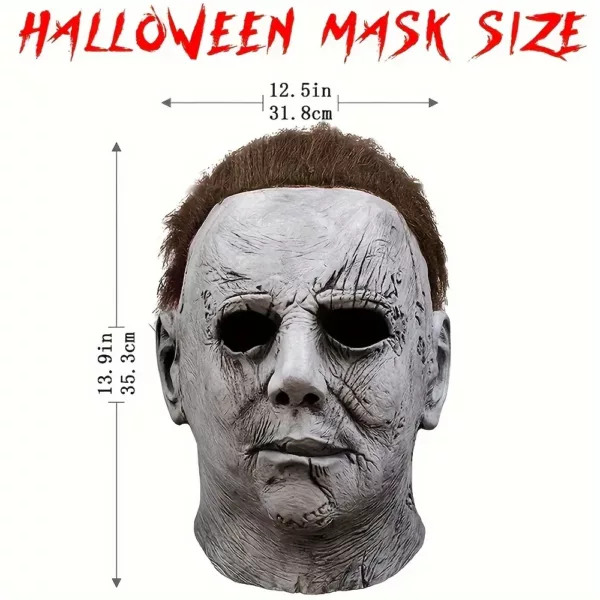 Masque d’horreur Halloween en latex réaliste – visage blanc larmes sanglantes