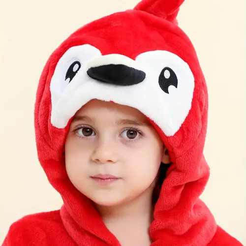 Combinaison bébé à capuche motif animal – tenue d'extérieur mi-saison enfant
