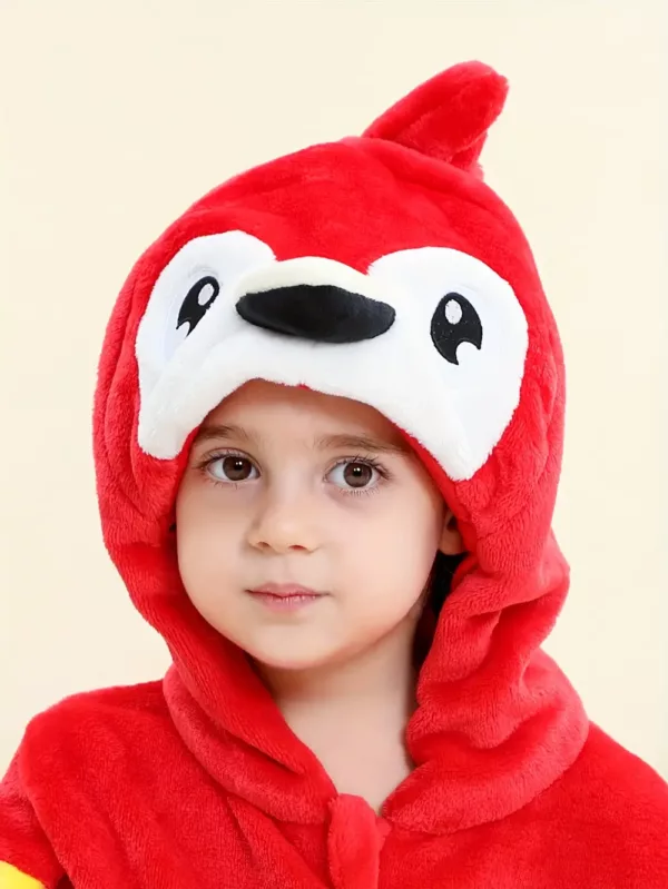 Combinaison bébé à capuche motif animal – tenue d'extérieur mi-saison enfant
