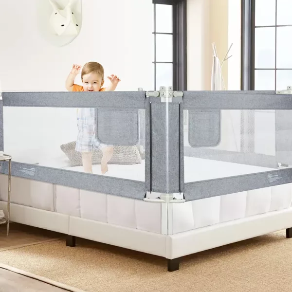 Barrière de lit bébé à levage vertical – sécurité anti-chute portable