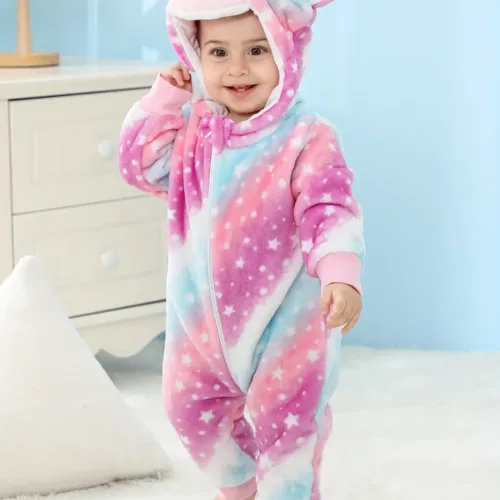 Pyjama licorne à capuche en polaire ultra doux – combinaison cocooning adulte