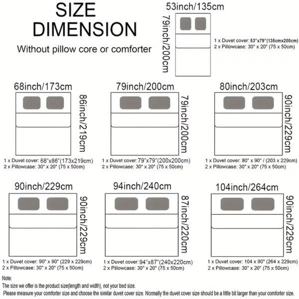 Housse de couette Stitch 3 pièces en polyester doux – thème anime lavable