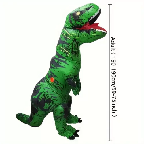 Déguisement dinosaure gonflable vert musclé – costume humoristique adulte