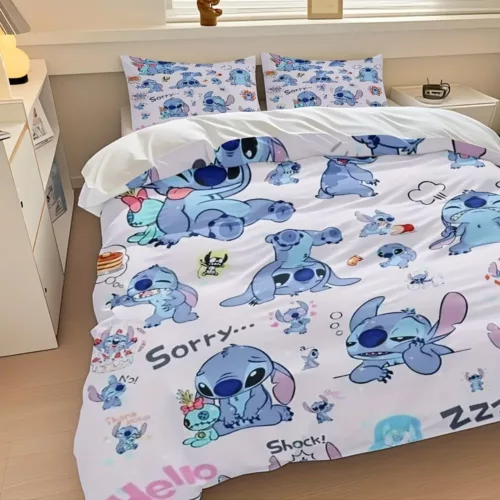 Parure de lit thème anime 2 ou 3 pièces en polyester doux – style manga moderne