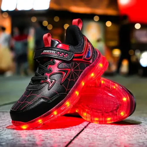 Baskets LED rechargeables USB – chaussures lumineuses mixtes pour sport et loisirs