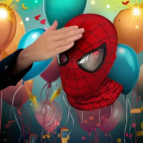 Masque intégral Spider-Man 3D pour cosplay – style réaliste et confortable