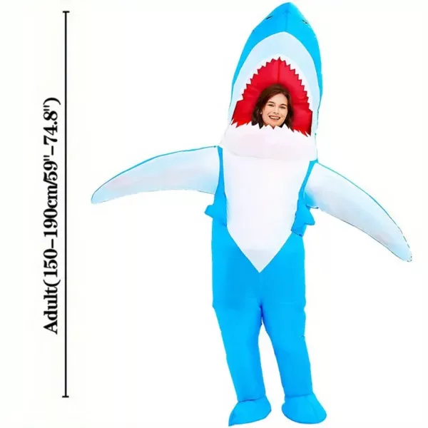 Costume gonflable requin adulte – déguisement amusant pour soirées et festivals