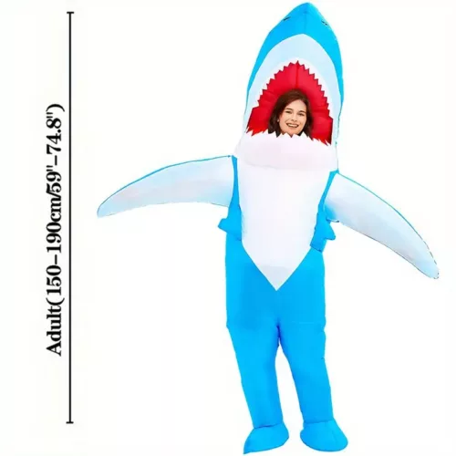 Costume requin gonflable adulte – déguisement original pour fête et carnaval