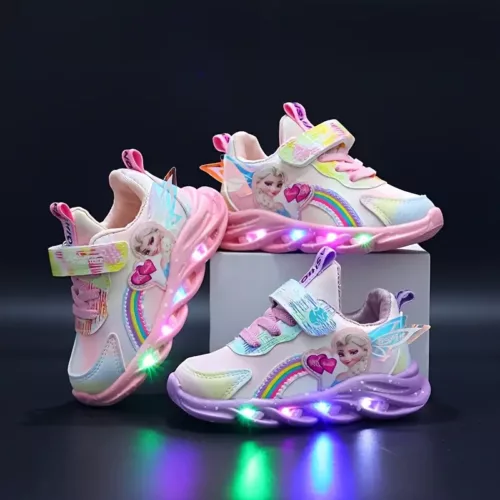 Baskets lumineuses fille – chaussures sport princesse pour bébé et tout-petit