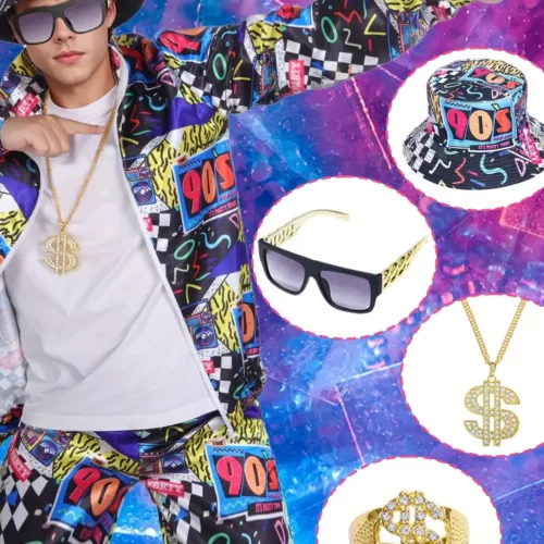 Lot de 6 costumes rétro années 80 pour homme – style hip-hop et survêtement