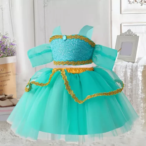 Robe de princesse bébé en tulle pailleté – tenue Halloween festive fille