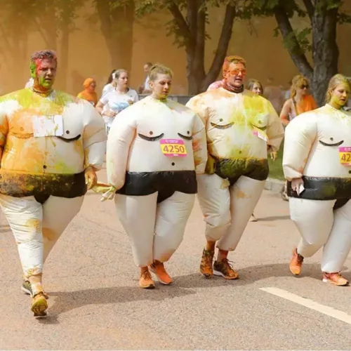 Costume sumo gonflable adulte avec ceinture à piles – déguisement cosplay réaliste