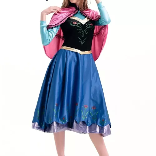 Déguisement princesse Anna fille – cape et jupe cosplay pour anniversaire