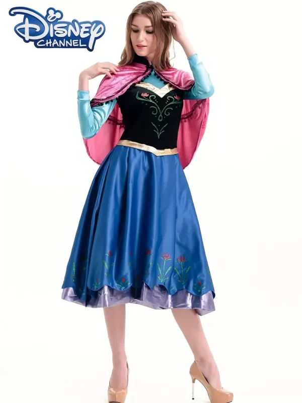 Déguisement princesse Anna fille – cape et jupe cosplay pour anniversaire