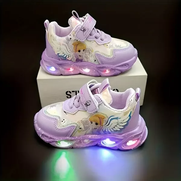 Baskets fille lumineuses style princesse – sneakers légères printemps automne