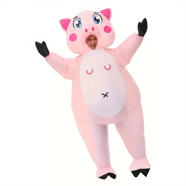 Costume gonflable cochon rose – déguisement drôle adulte pour fête et carnaval