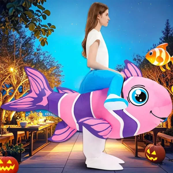 Déguisement poisson gonflable femme – costume original carnaval ou soirée à thème
