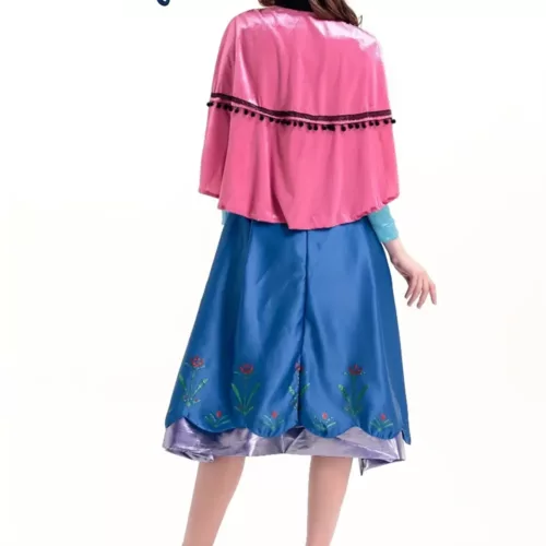 Déguisement princesse Anna fille – cape et jupe cosplay pour anniversaire
