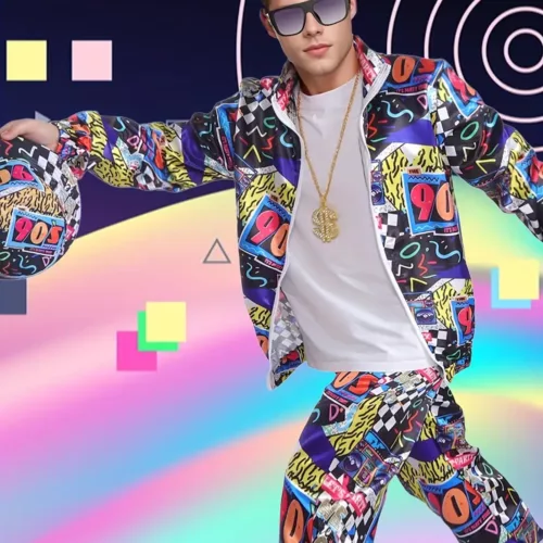 Lot de 6 costumes rétro années 80 pour homme – style hip-hop et survêtement