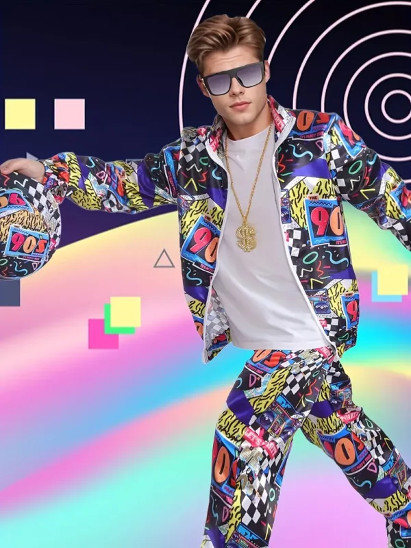 Lot de 6 costumes rétro années 80 pour homme – style hip-hop et survêtement