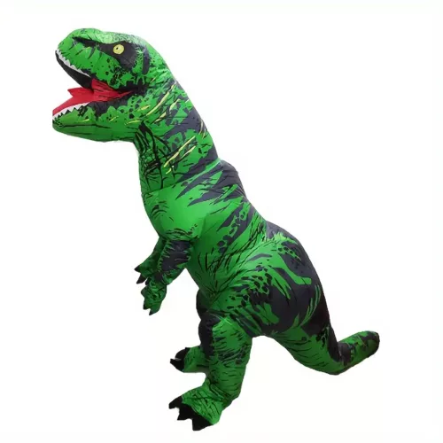 Déguisement dinosaure gonflable vert musclé – costume humoristique adulte
