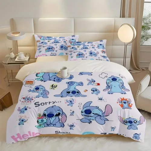 Parure de lit thème anime 2 ou 3 pièces en polyester doux – style manga moderne