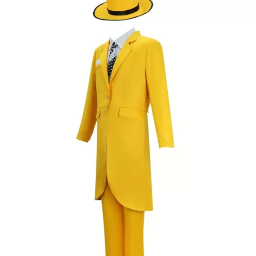Costume homme style années 90 – ensemble déguisement jaune 5 pièces Halloween