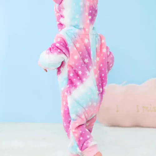 Pyjama licorne à capuche en polaire ultra doux – combinaison cocooning adulte
